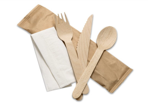 Wooden cutlery meal packs - meal, in