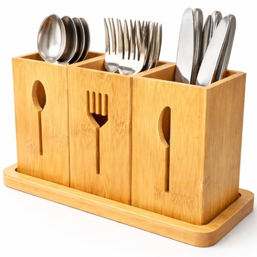 Bamboo utensil holder for - bamboo,