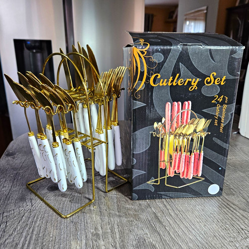 Piece gold stainless steel - 24-piece,