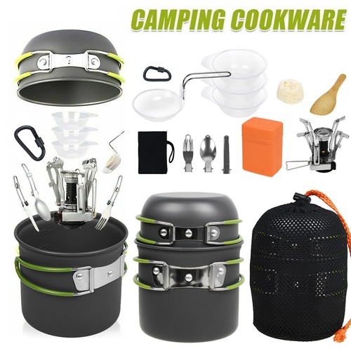 14pcs camping cookware set - cookware,