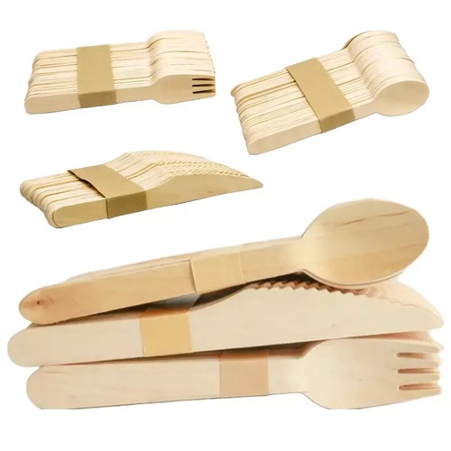 Wooden cutlery - 6",