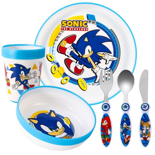 Sonic kids piece dinnerware - sonic, 6
