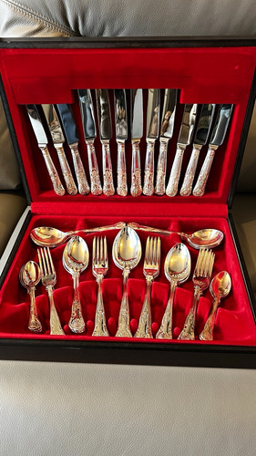 24pc silver plated - 24pc, floral