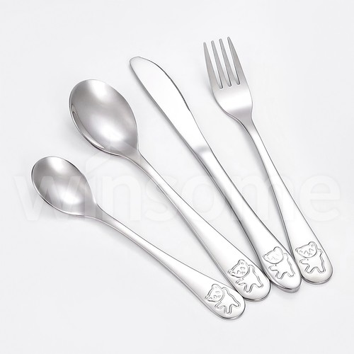 4pcs bear kids cutlery - cutlery, set