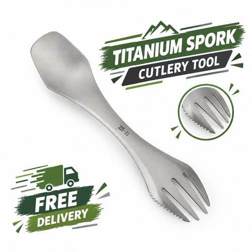 Titanium spork fork spoon - spork,
